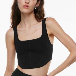 Aritzia, Babaton, Sculpt Knit Bustier Tank, Black